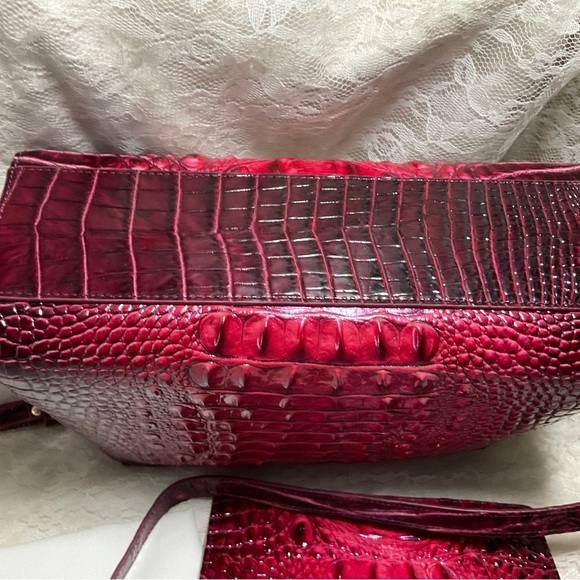 $FIRM$ Brahmin ROSE OMBRE Hillary Crossbody Genuine Leather Bag + ADY Wallet - Picture 7 of 10